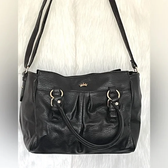 JUICY COUTURE Black adjustable Crossbody/shoulder Bag and bag charm NWOT - Picture 4 of 13